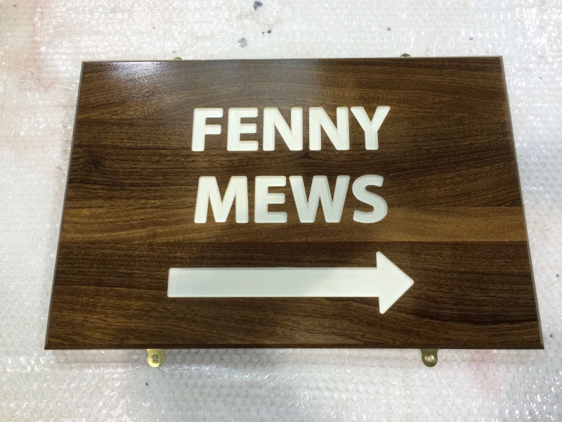 wooden wayfinding signage 