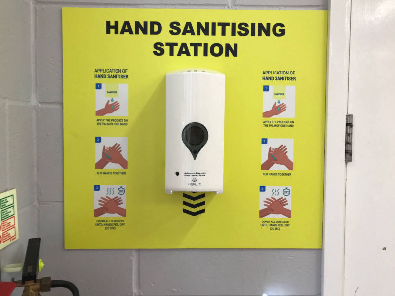 hand sanitising station 