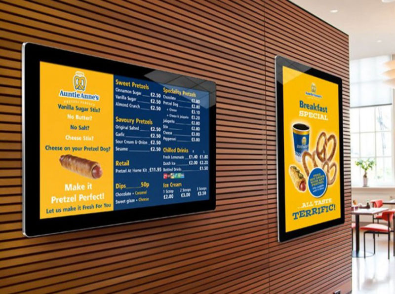 digital menu display
