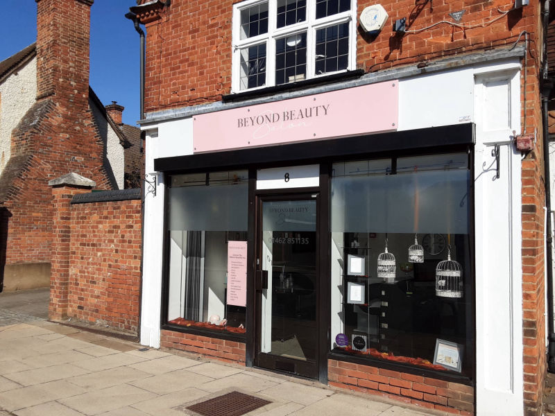 beauty store front signage