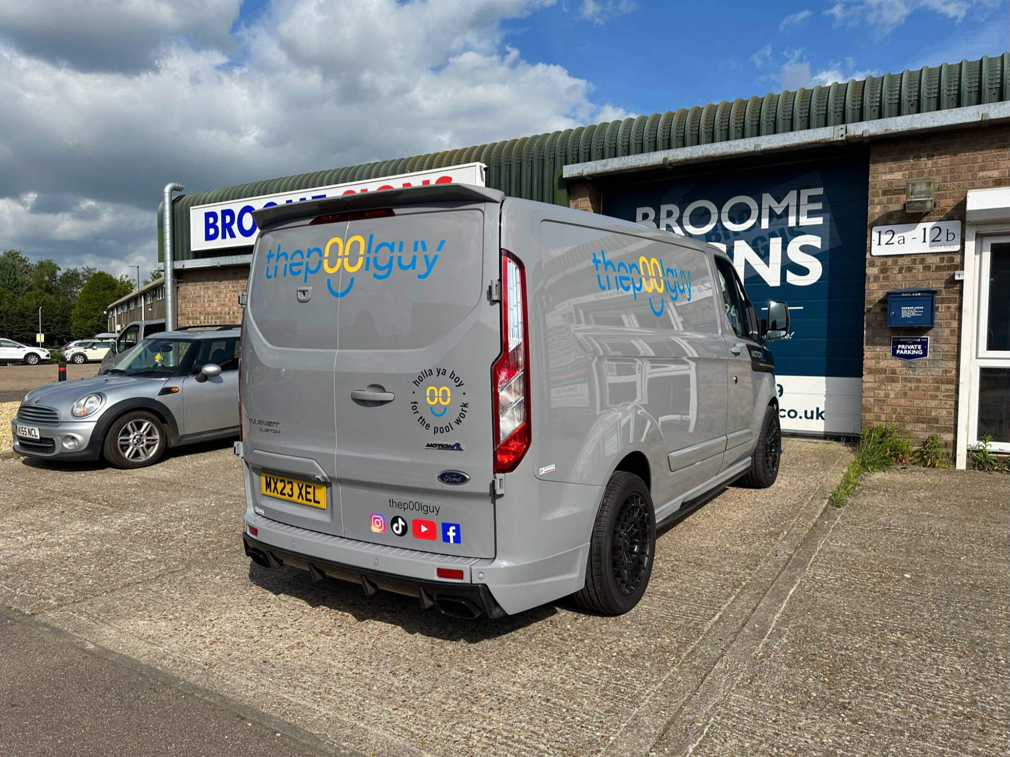 the p00l guy van graphics