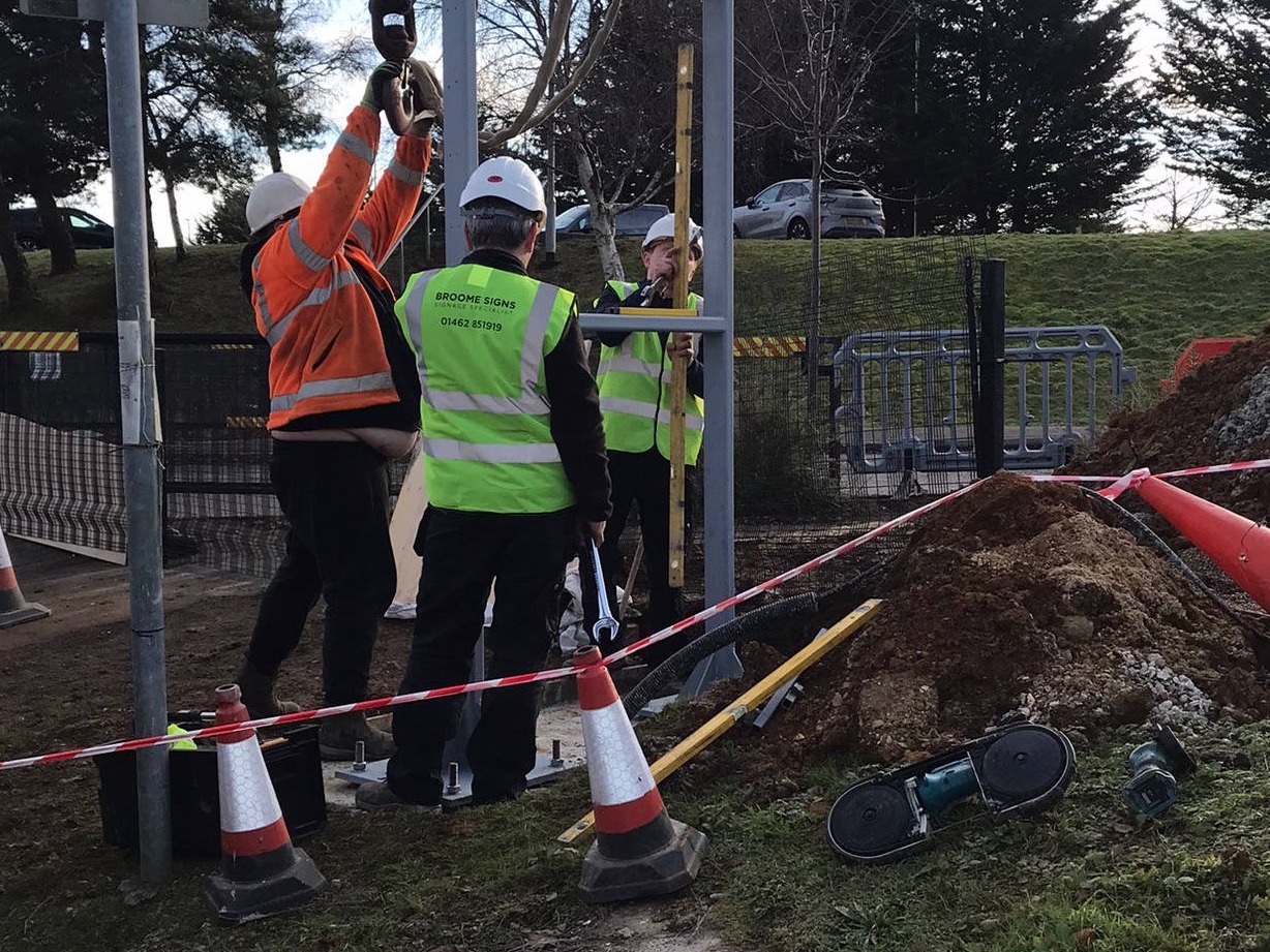 post signage installation
