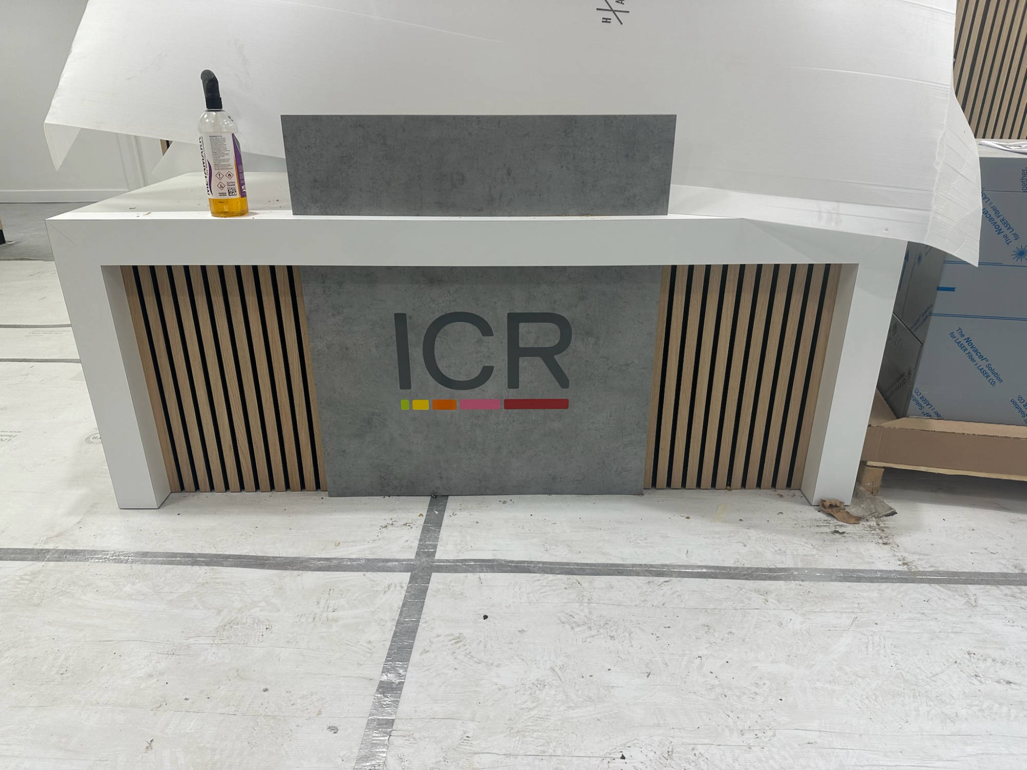 reception desk signage